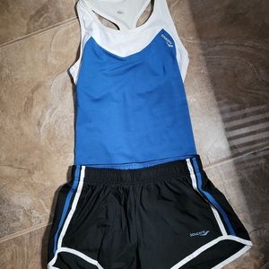 Saucony short set, running, workout
